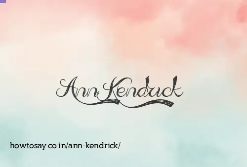 Ann Kendrick
