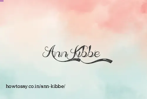 Ann Kibbe