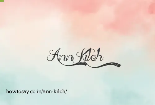 Ann Kiloh