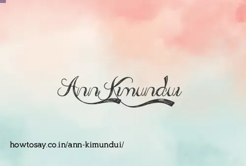 Ann Kimundui
