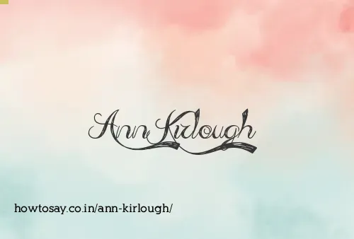 Ann Kirlough