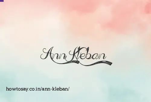 Ann Kleban