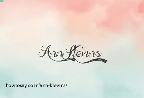 Ann Klevins
