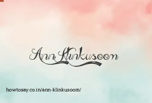 Ann Klinkusoom