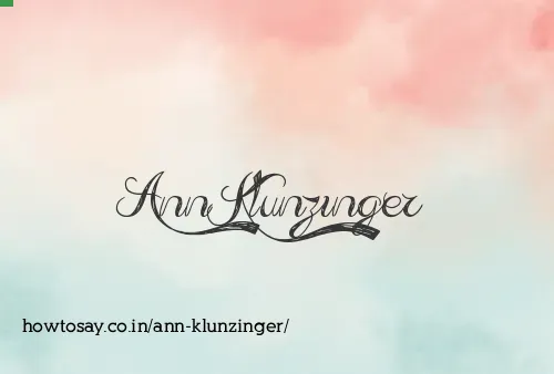 Ann Klunzinger