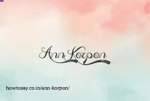 Ann Korpon