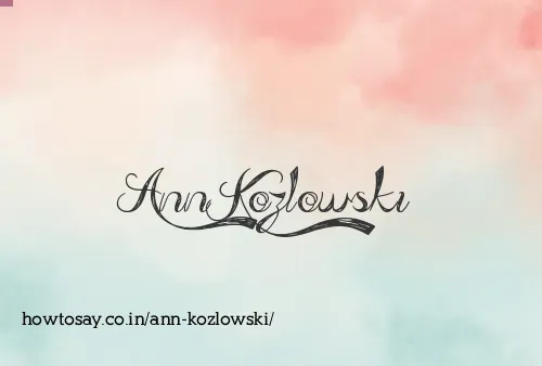 Ann Kozlowski