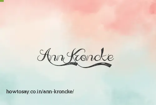 Ann Kroncke