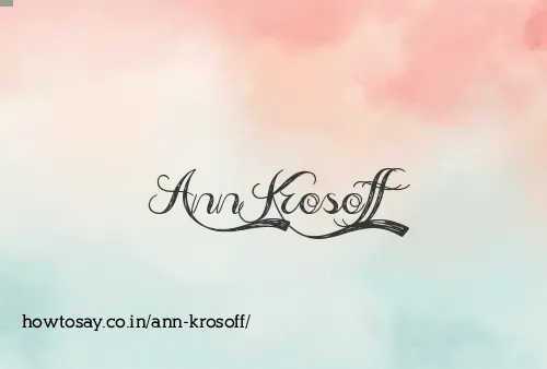 Ann Krosoff