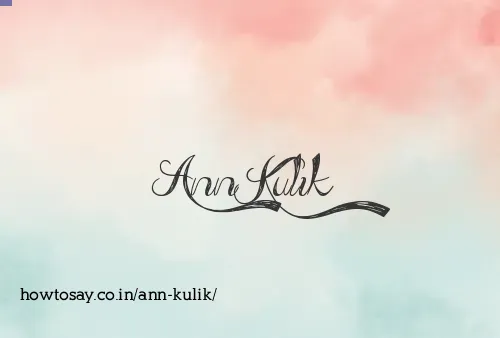 Ann Kulik