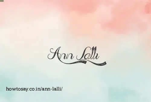 Ann Lalli