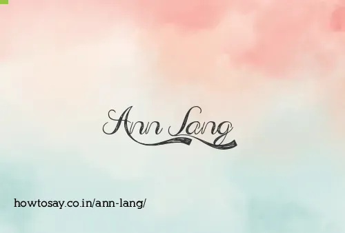 Ann Lang