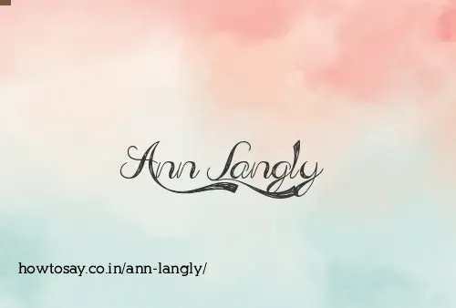 Ann Langly