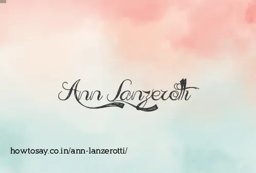 Ann Lanzerotti