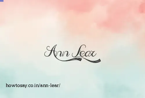 Ann Lear