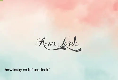 Ann Leek
