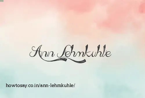 Ann Lehmkuhle