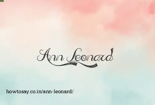 Ann Leonard