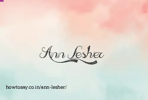 Ann Lesher