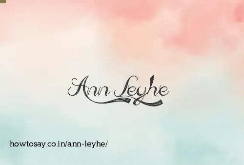 Ann Leyhe