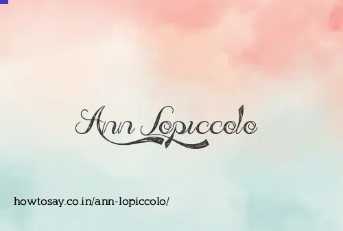 Ann Lopiccolo