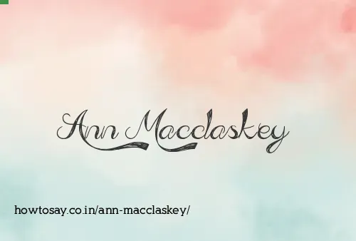 Ann Macclaskey