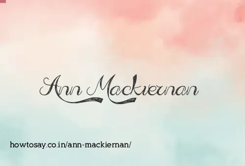 Ann Mackiernan