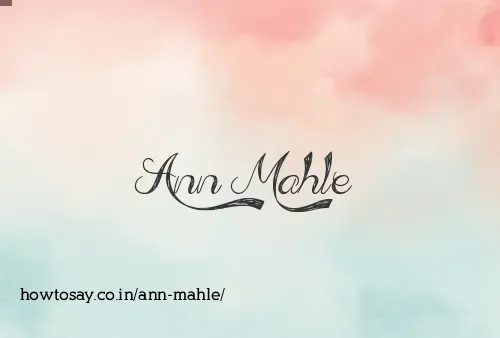 Ann Mahle
