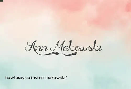 Ann Makowski