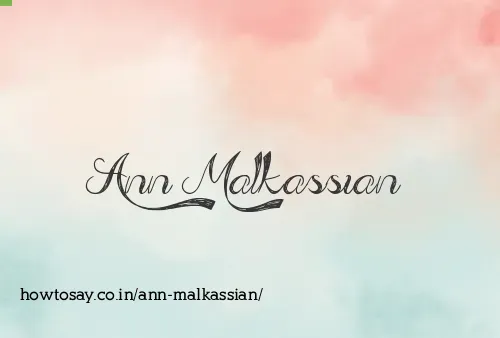 Ann Malkassian