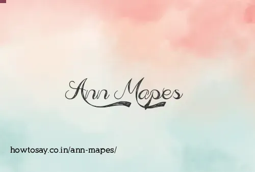 Ann Mapes