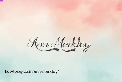 Ann Markley