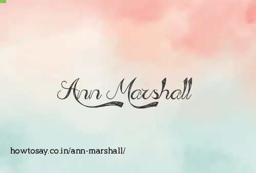 Ann Marshall