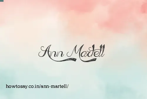 Ann Martell