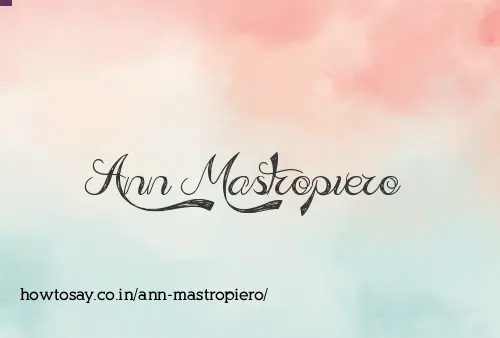 Ann Mastropiero