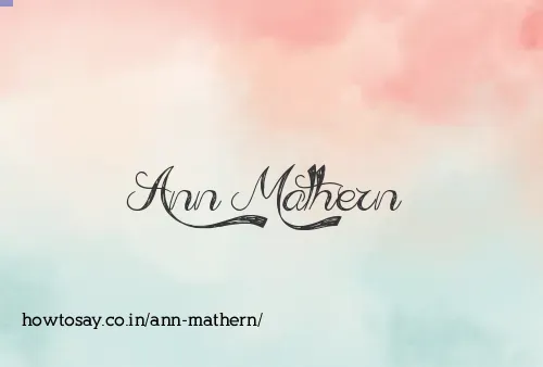 Ann Mathern