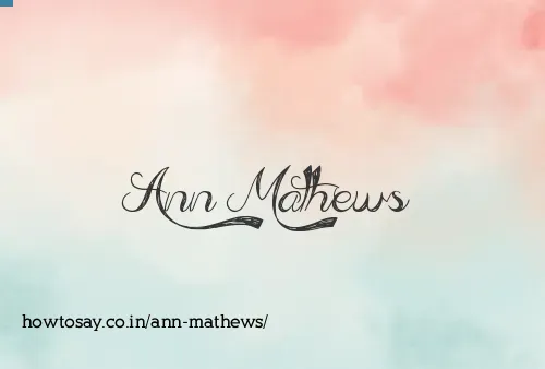 Ann Mathews