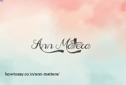 Ann Mattera