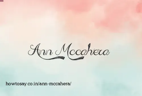 Ann Mccahera
