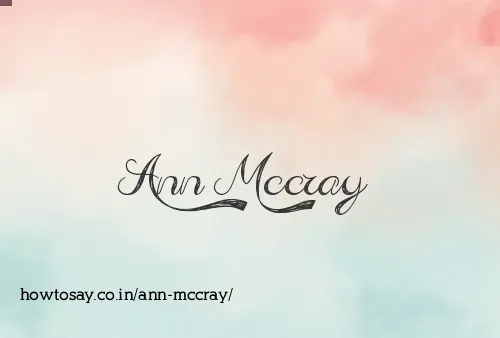 Ann Mccray