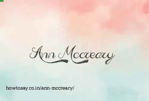 Ann Mccreary