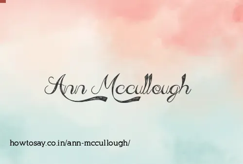 Ann Mccullough