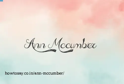 Ann Mccumber