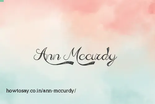 Ann Mccurdy