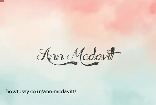 Ann Mcdavitt