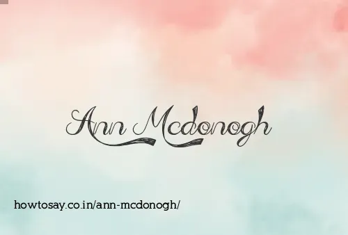 Ann Mcdonogh