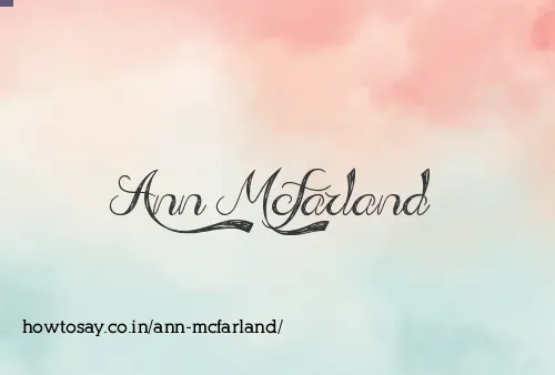 Ann Mcfarland