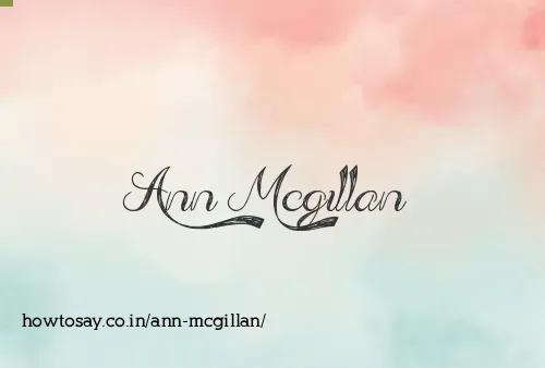 Ann Mcgillan
