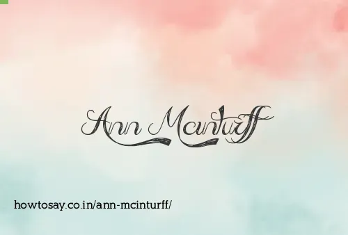 Ann Mcinturff