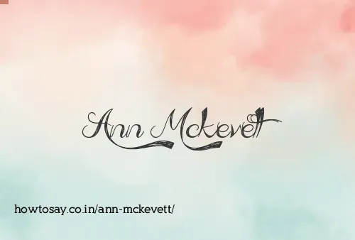 Ann Mckevett